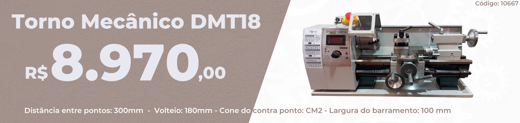 Torno Mecanico 300MM E.p. 220V Mono DMT18 S/ Bancada Donner
